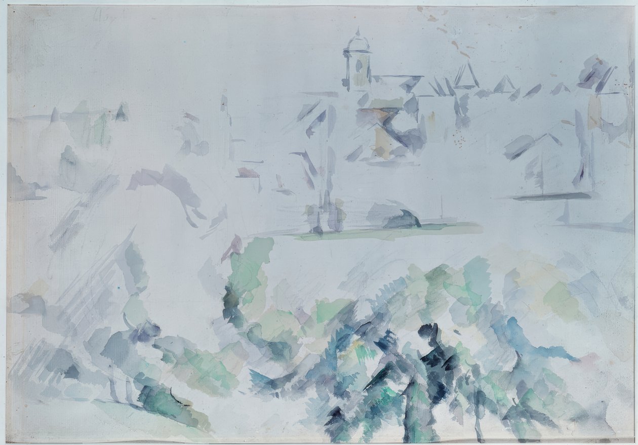 Église et arbres - Paul Cézanne