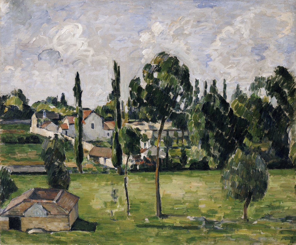 Paysage avec ligne d