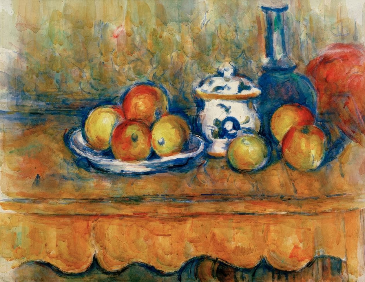 Pommes, carafe et sucrier - Paul Cézanne