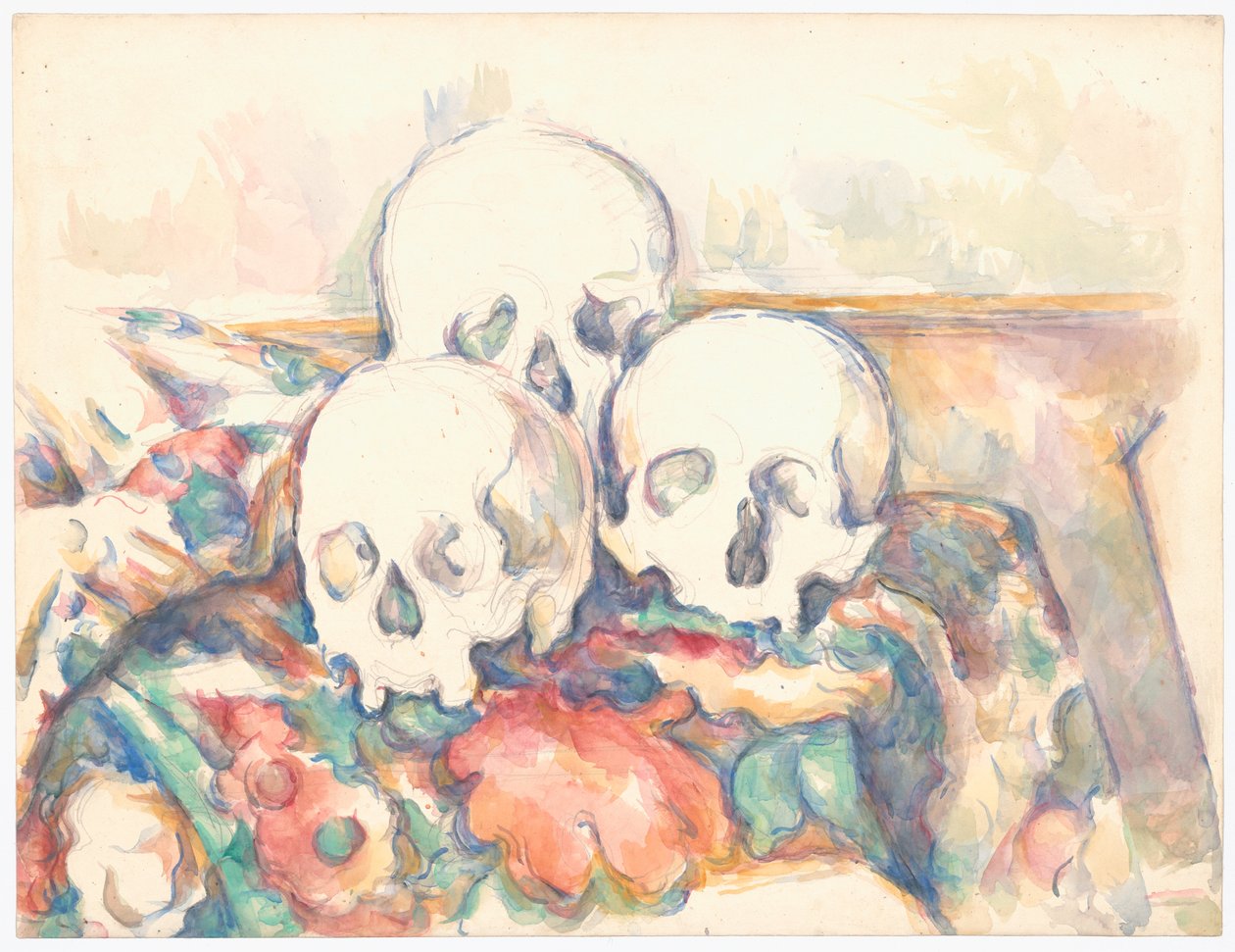Les trois crânes - Paul Cézanne