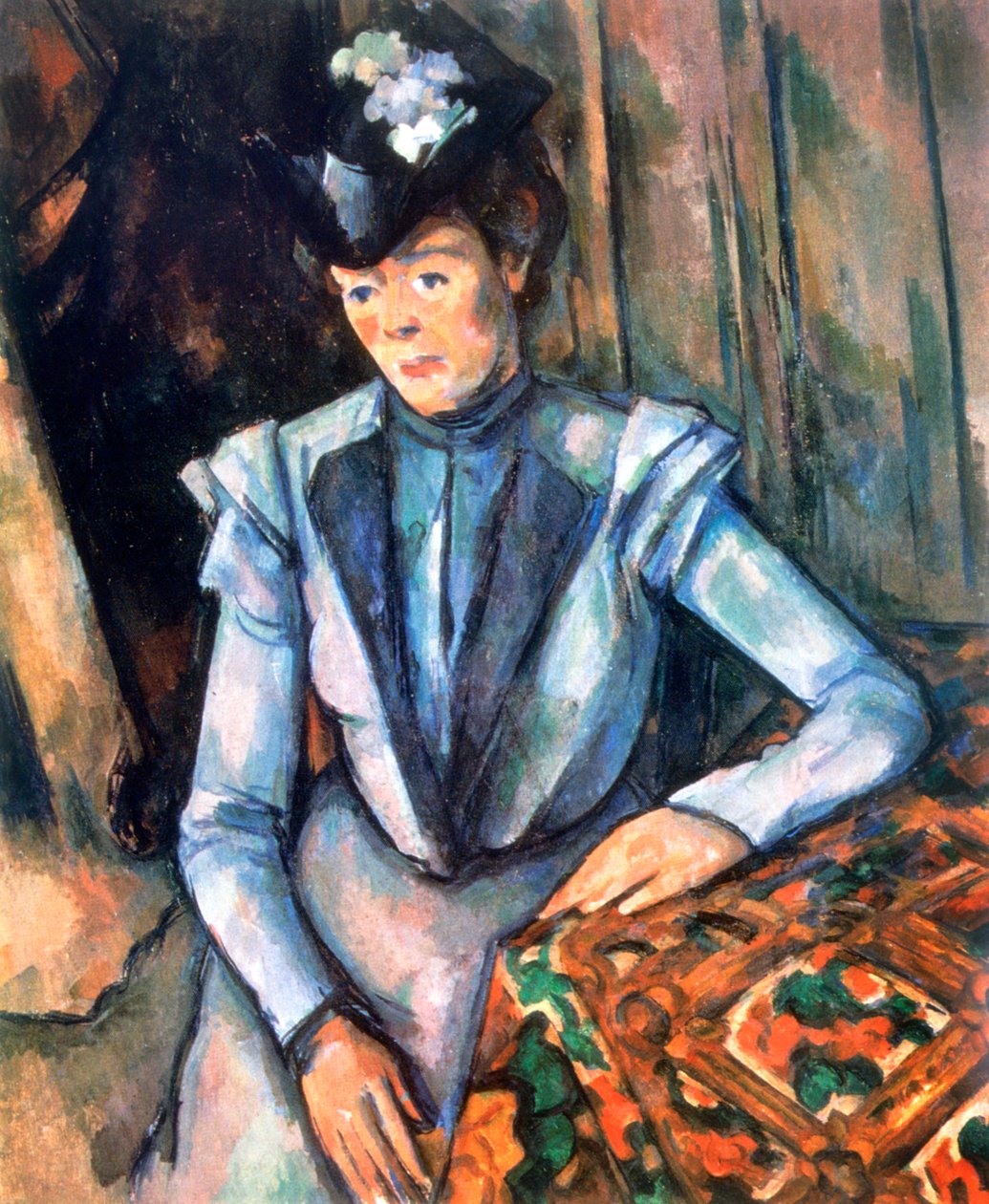 Femme assise en bleu - Paul Cézanne