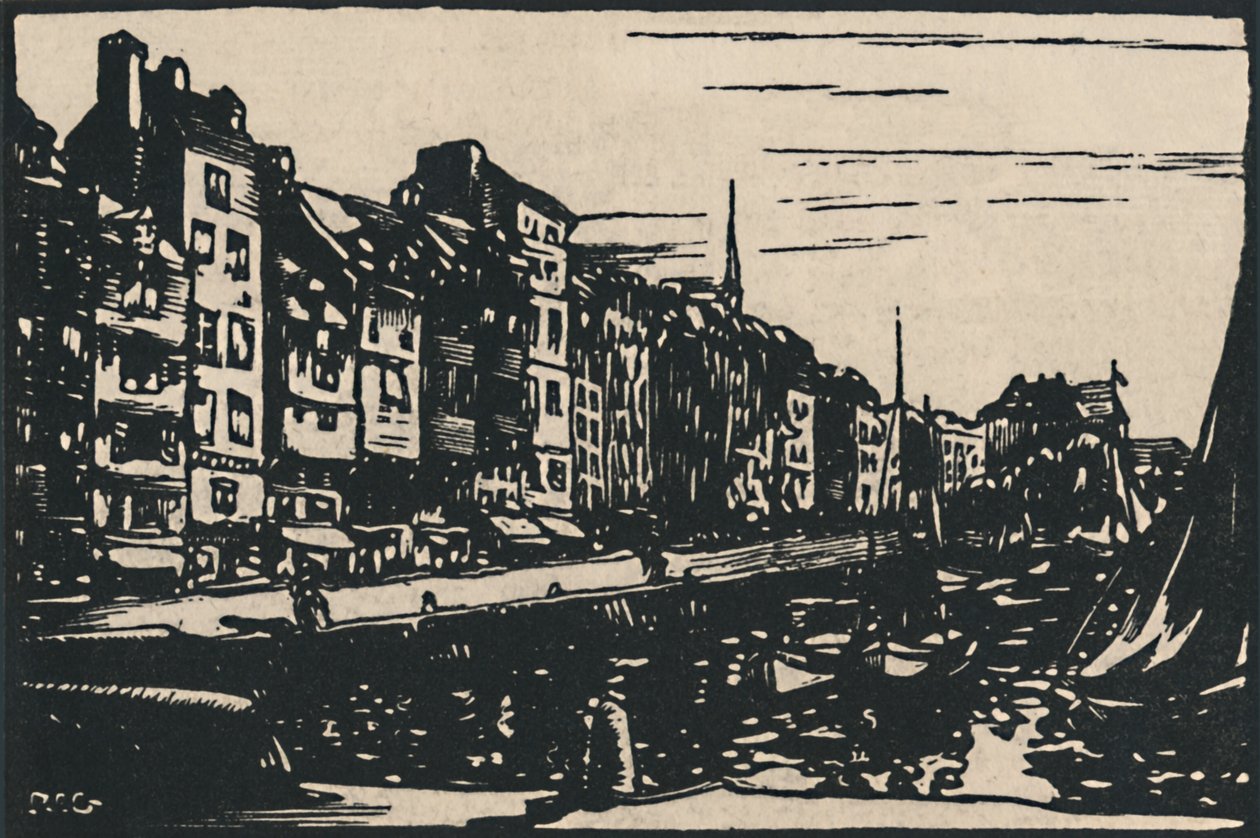 Honfleur - Le Vieux Bassin, 1919 - Paul Elie Gernez