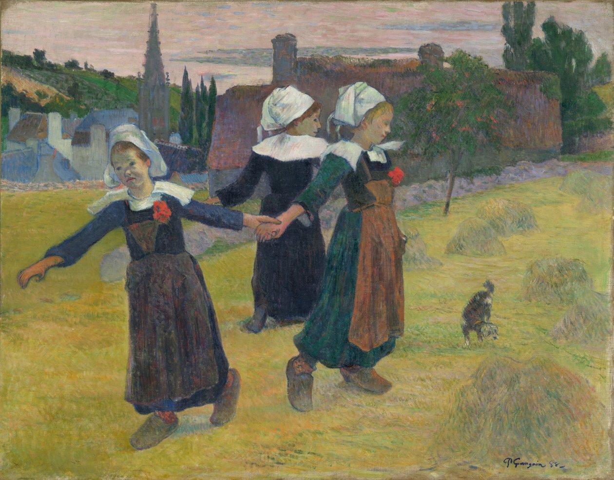 Filles bretonnes dansant, Pont-Aven - Paul Gauguin
