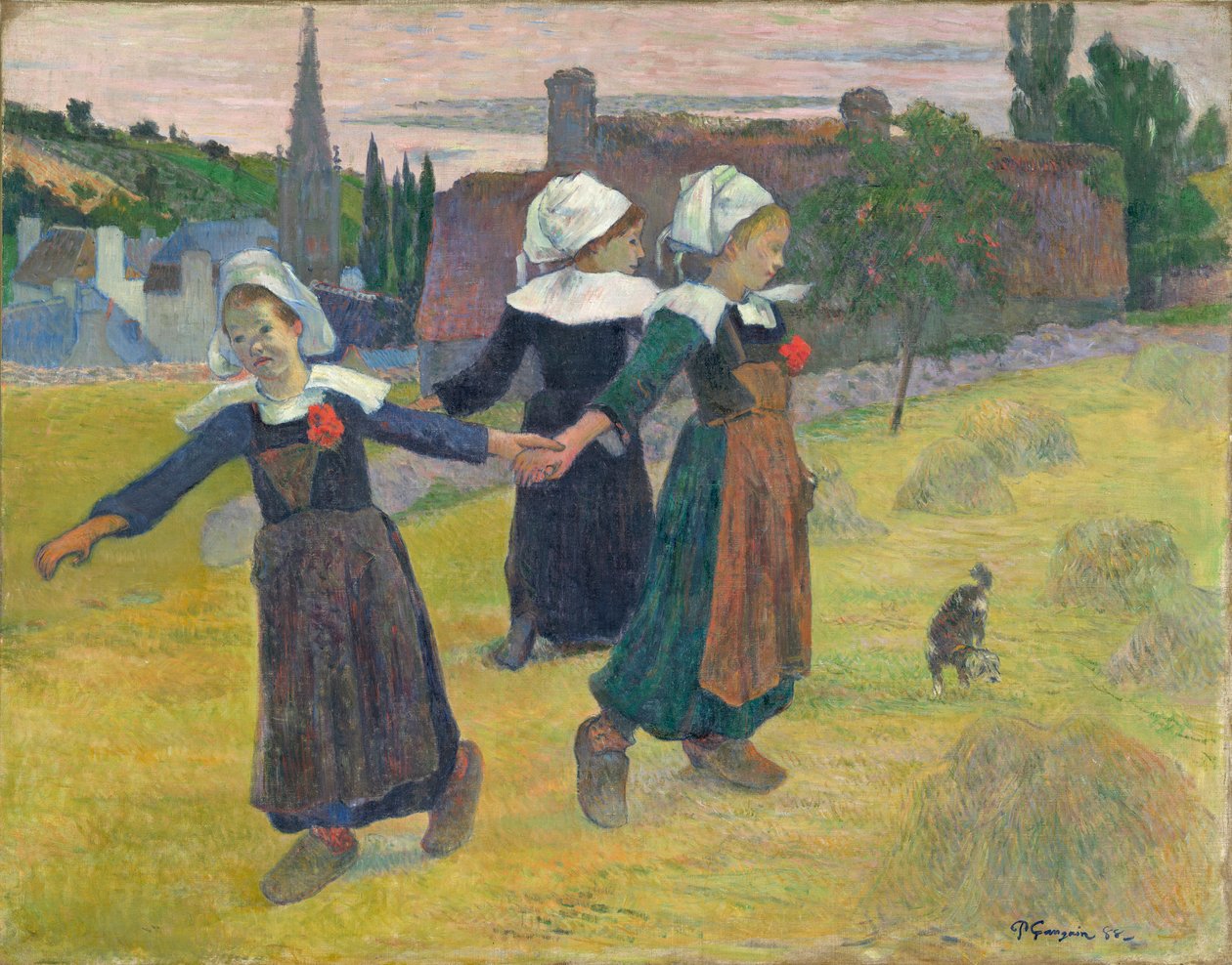 Filles bretonnes dansant, Pont-Aven - Paul Gauguin