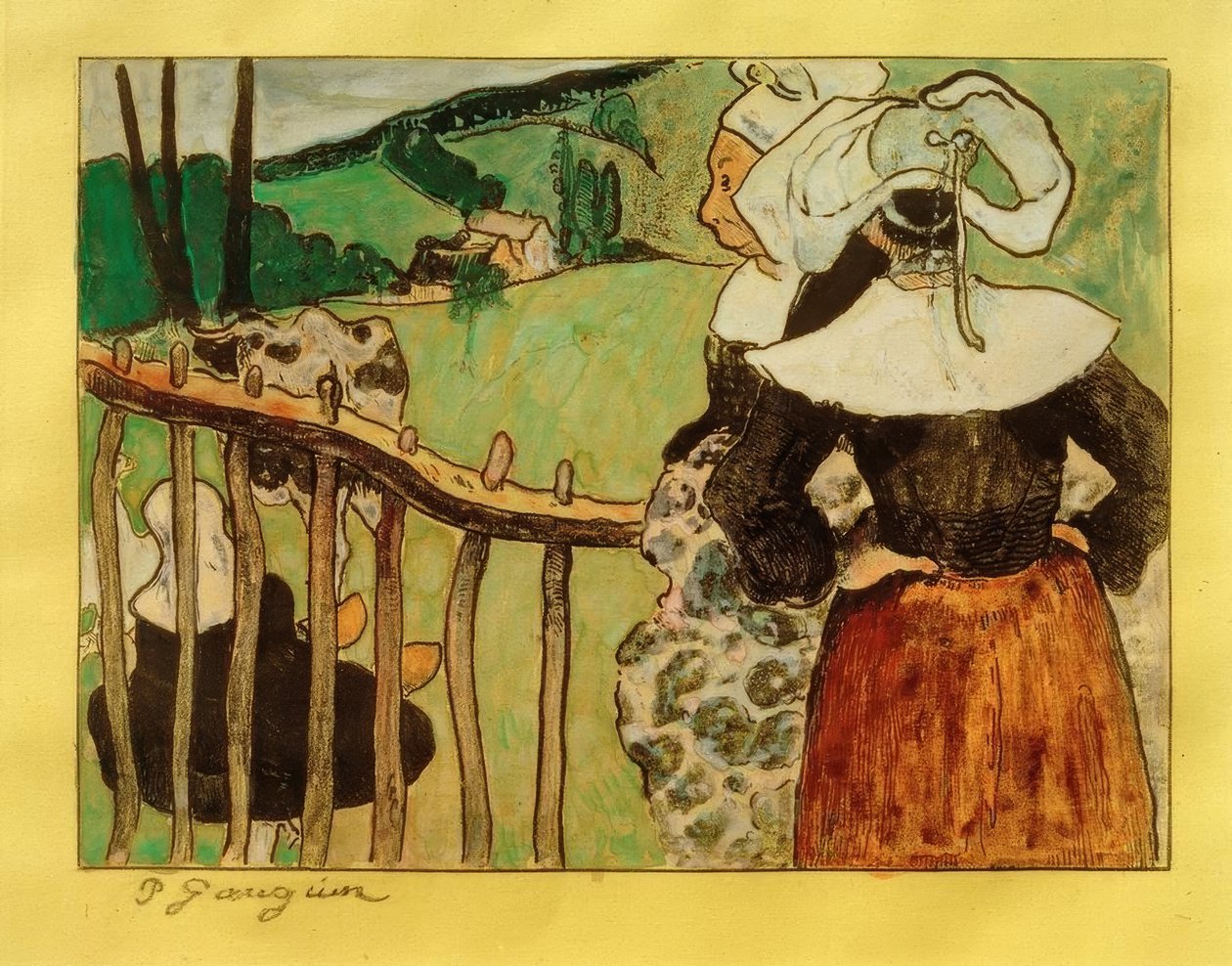 Bretonnes à la barrière - Paul Gauguin