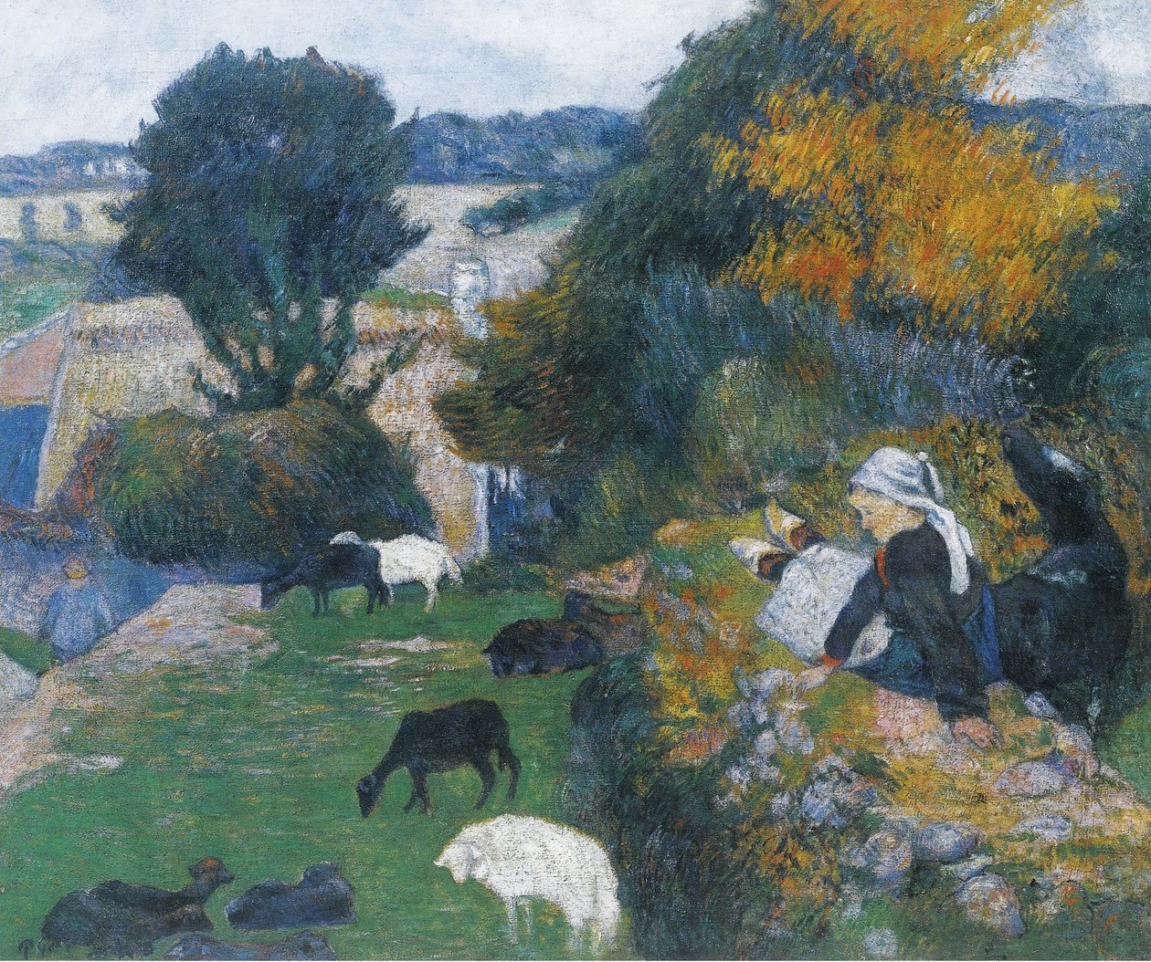 En français :  La bergère bretonne The Breton shepherdess - Paul Gauguin