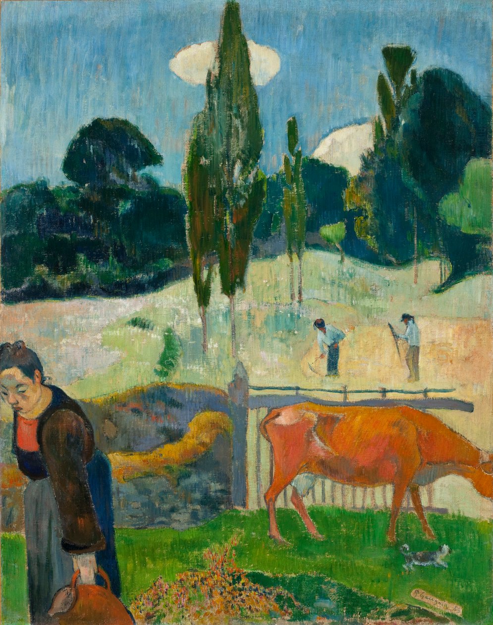 Français :  La vache rouge The Red Cow - Paul Gauguin