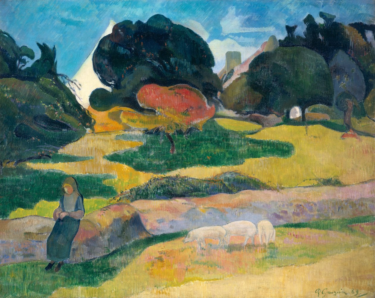 Fille gardant des cochons, 1889 - Paul Gauguin