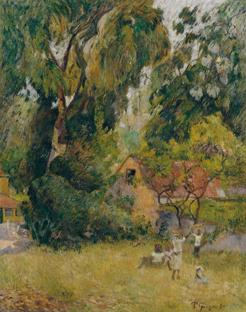 Cabanes sous les arbres - Paul Gauguin