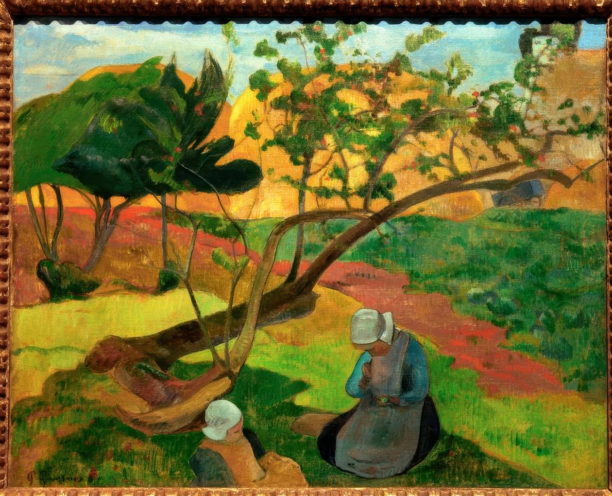 Paysage avec deux femmes bretonnes - Paul Gauguin