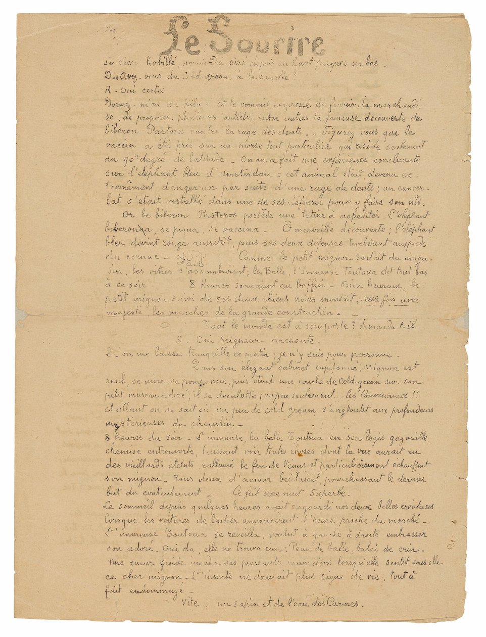 Le sourire: Journal sérieux, Sept. 19, 1899 - Paul Gauguin