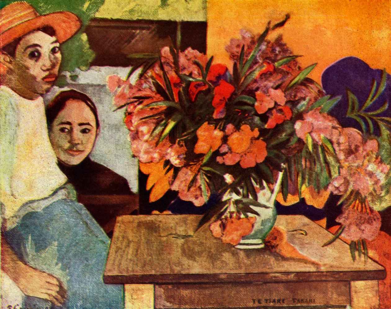 Paysans avec des fleurs, 1936 - Paul Gauguin
