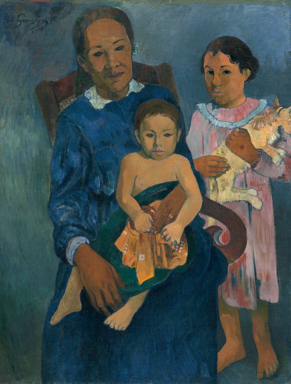 Femme polynésienne avec enfants - Paul Gauguin