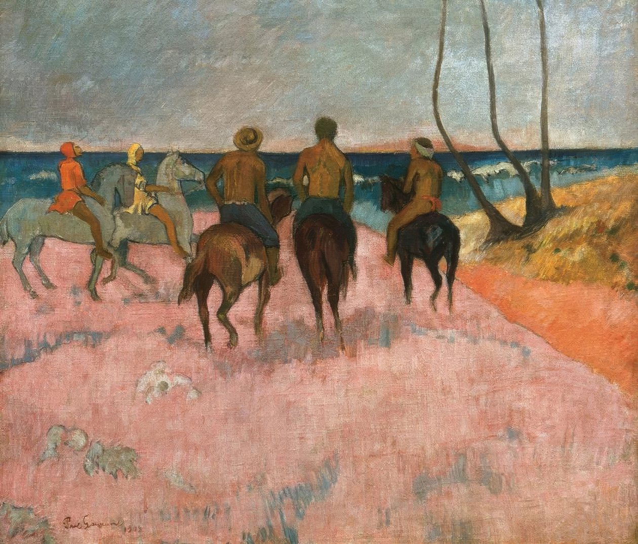 Cavalier sur la plage - Paul Gauguin