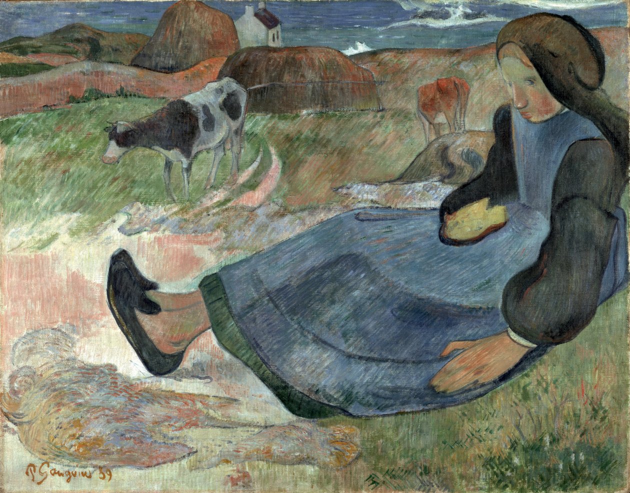 Jeune fille bretonne assise - Paul Gauguin