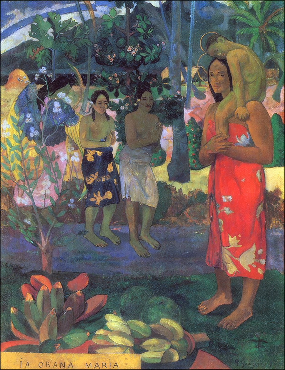 Tahiti : Ia Orana Maria (Je vous salue Marie) 1891 - Paul Gauguin