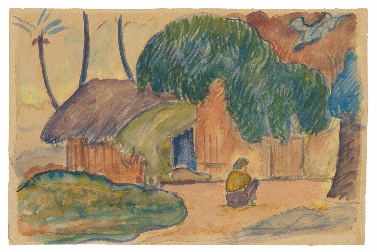 Hutte tahitienne - Paul Gauguin