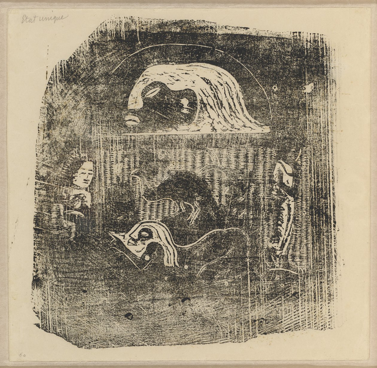 Te Atua (Les Dieux) Petite plaque [verso] - Paul Gauguin
