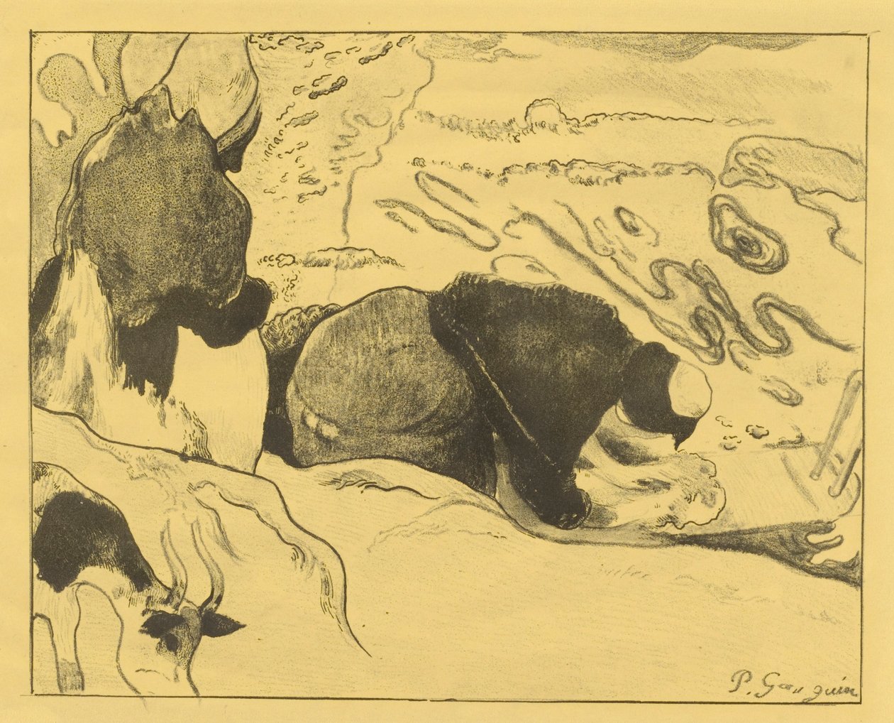 Les blanchisseuses - Paul Gauguin