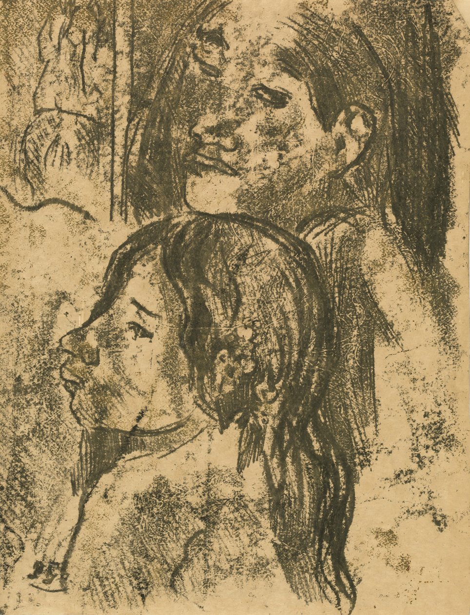 Deux Marquisiens [recto], vers 1902 - Paul Gauguin