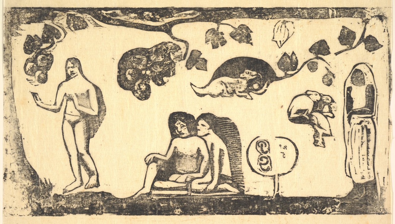 Femmes, animaux et feuillage - Paul Gauguin