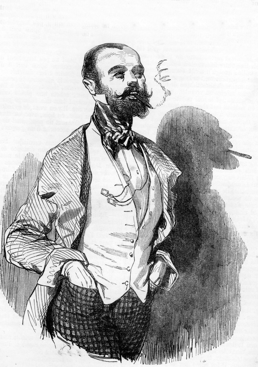 Un fumeur - Paul Gavarni