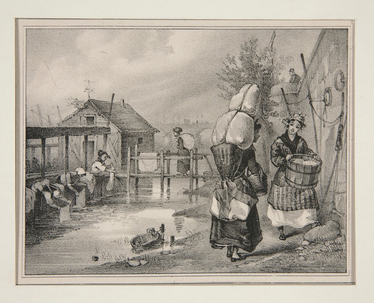 Blanchisseuses - Paul Gavarni