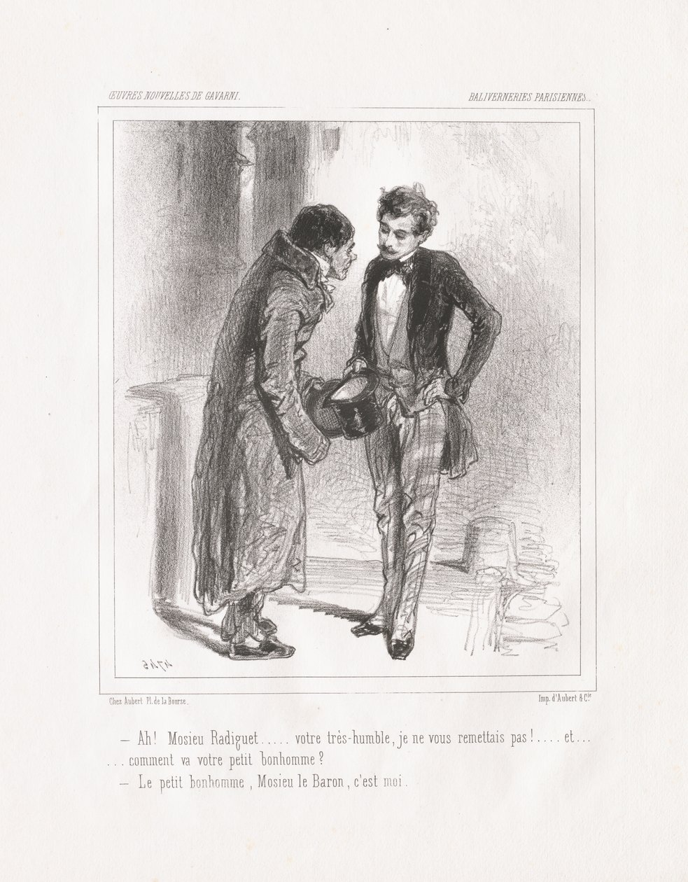 Baliverneries parisiennes : Ah! Monsieur Radiguet - Paul Gavarni