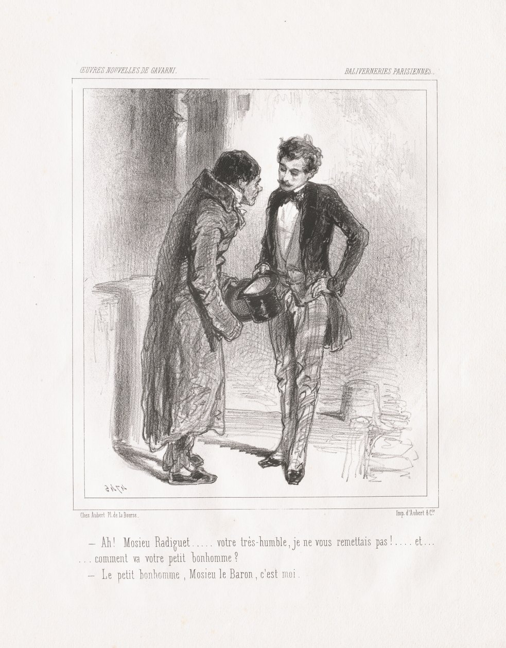 Baliverneries parisiennes : Ah ! Monsieur Radiguet, 1847 - Paul Gavarni