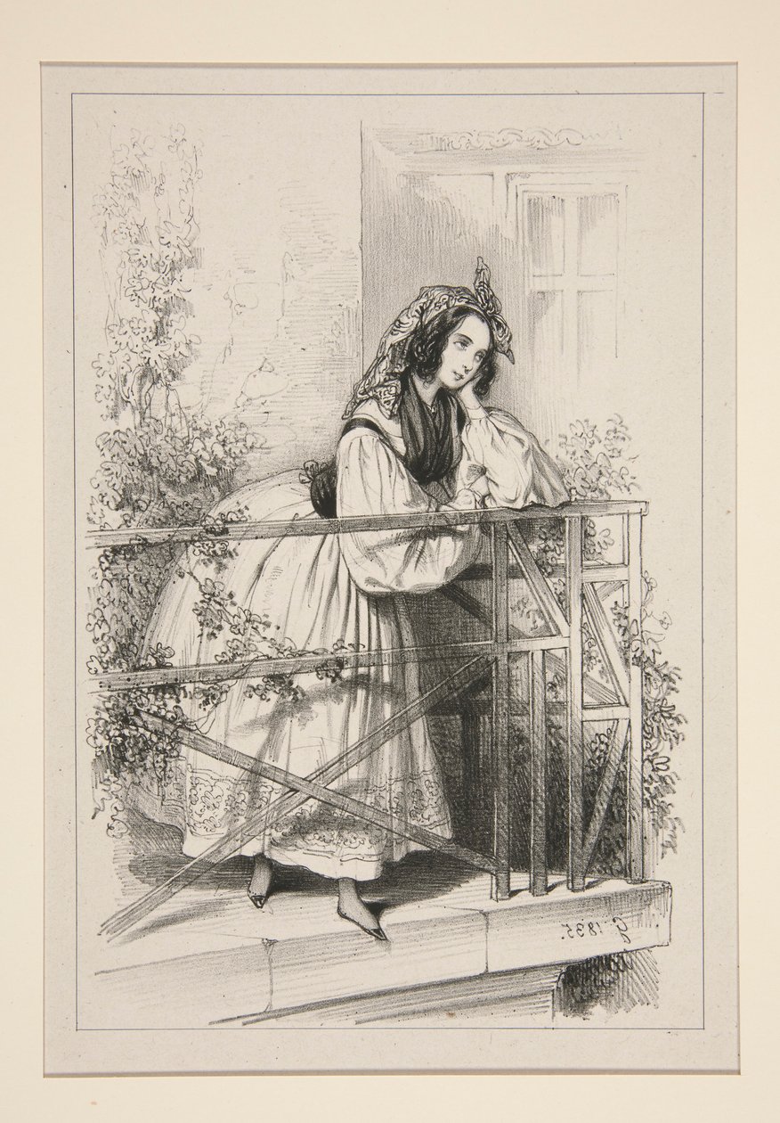 Elle Attend - Paul Gavarni
