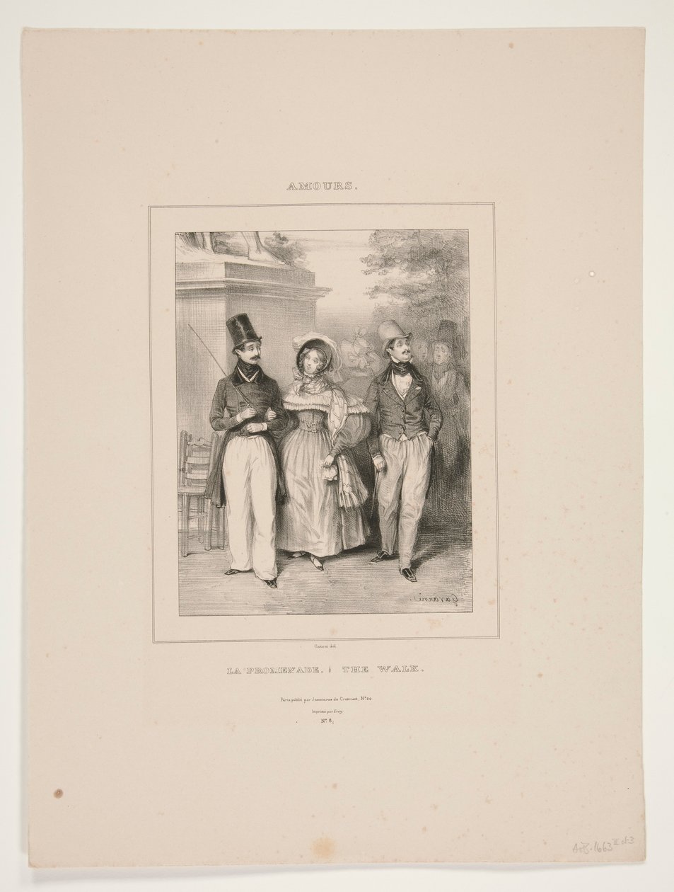 La Promenade - Paul Gavarni