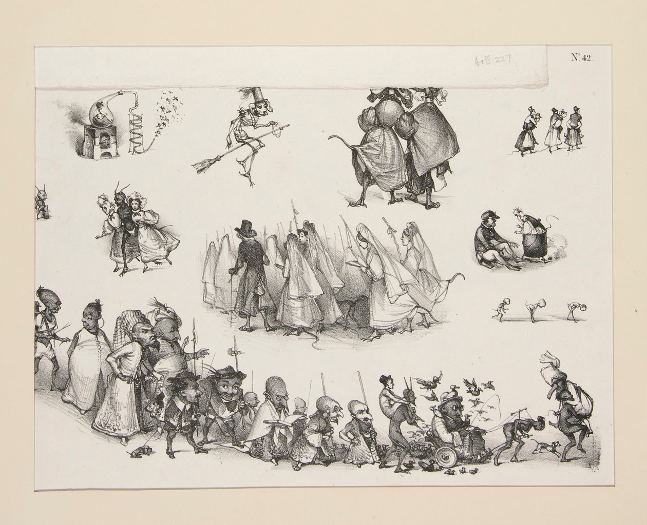 La Procession du Diable - Paul Gavarni