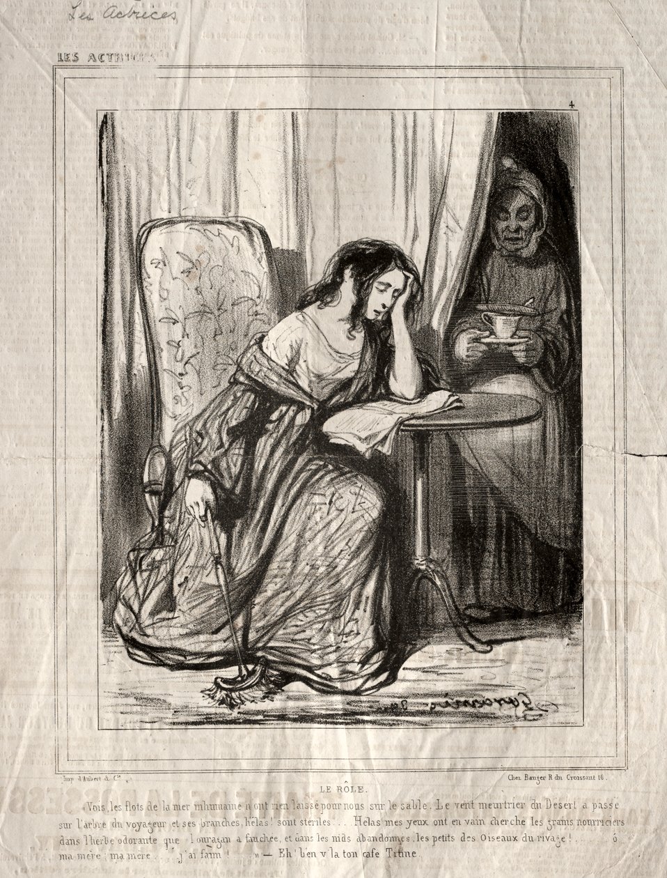 Les Actrices : Le Rôle - Paul Gavarni