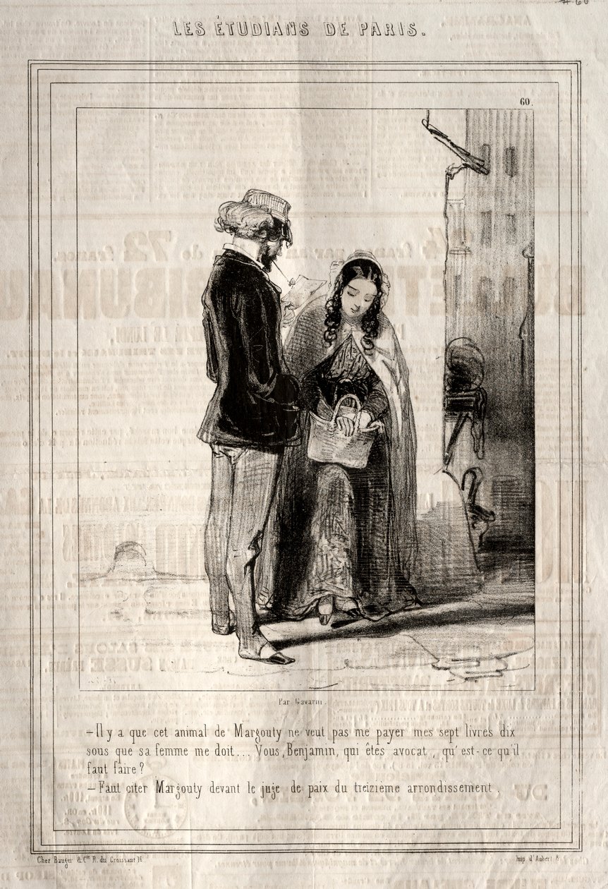Les Étudiants de Paris, 1842 - Paul Gavarni