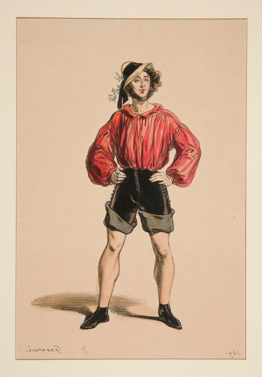 Pêcheur. Chapeau de paille. - Paul Gavarni
