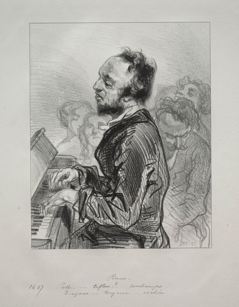 Piano, 1853 - Paul Gavarni