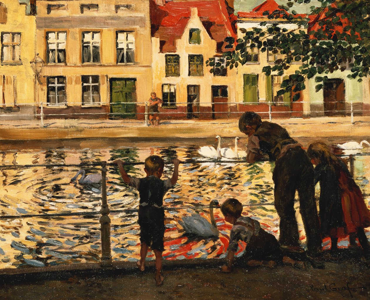 Nourrir les cygnes - Paul Graf