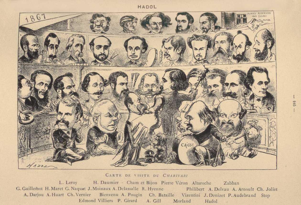 Carte de visite du Charivari, 1867 - Paul Hadol