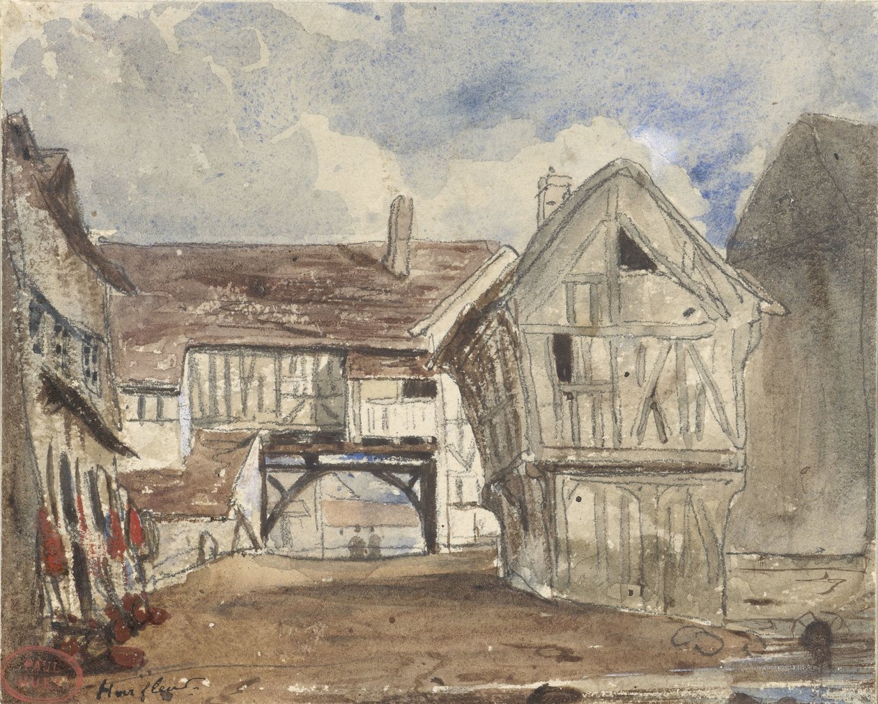 Vue de Honfleur - Paul Huet