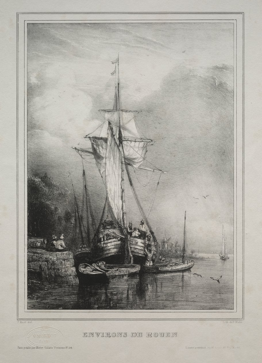 Six marines : Environs de Rouen, France - Paul Huet