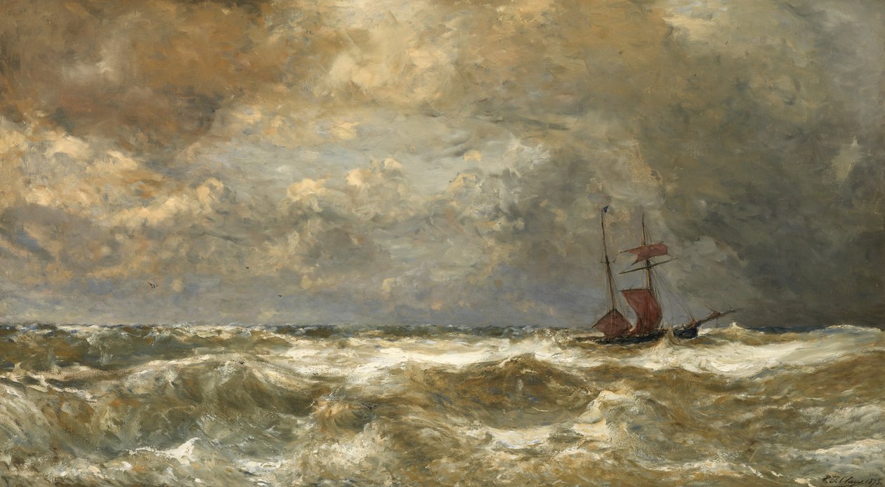 Mer agitée - Paul Jean Clays