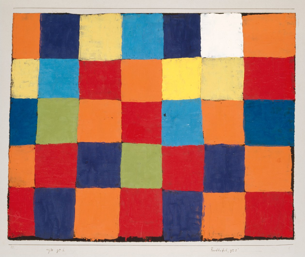 Tableau de couleurs Qu 1, 1930 - Paul Klee