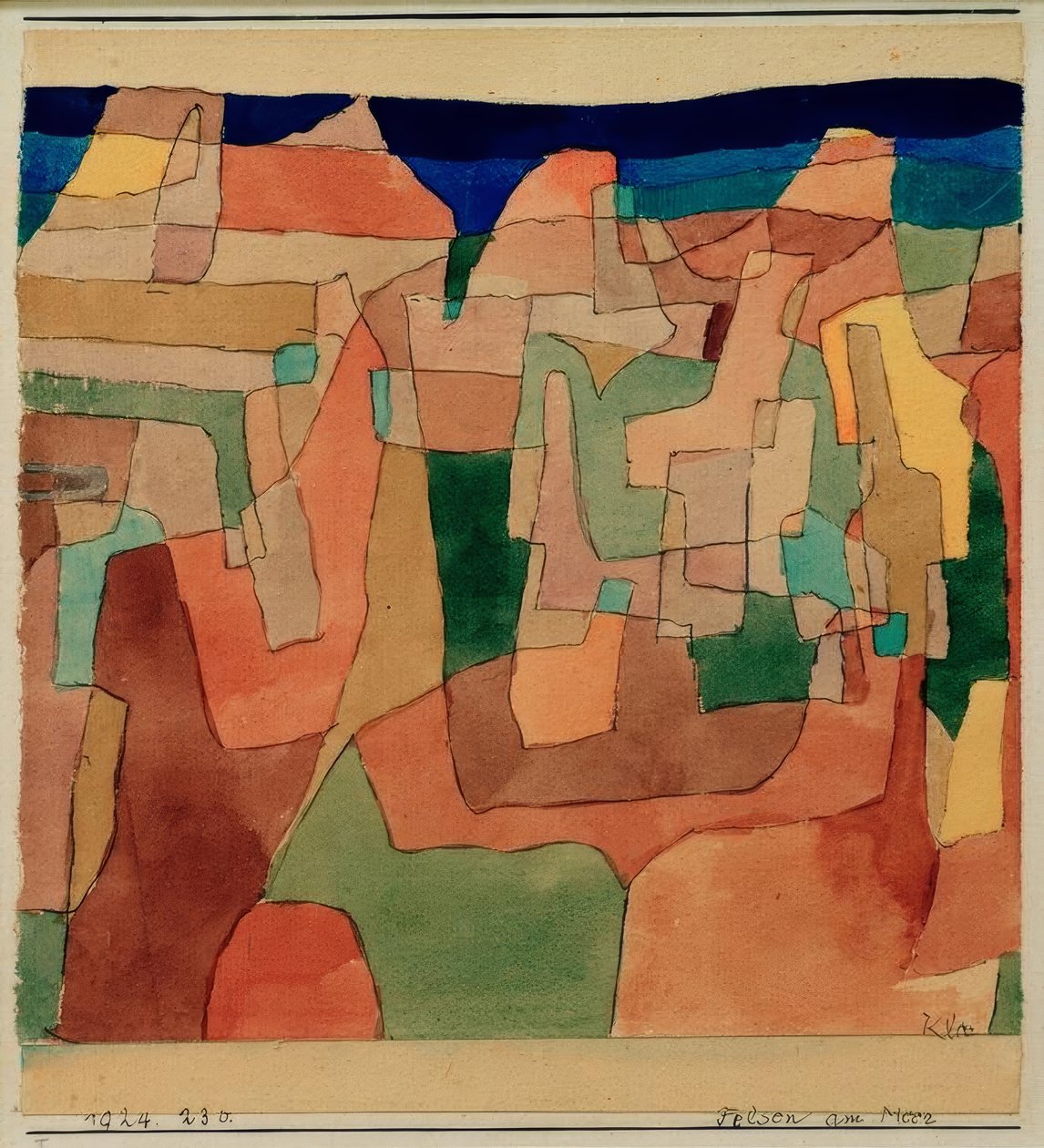 Rochers au bord de la mer - Paul Klee