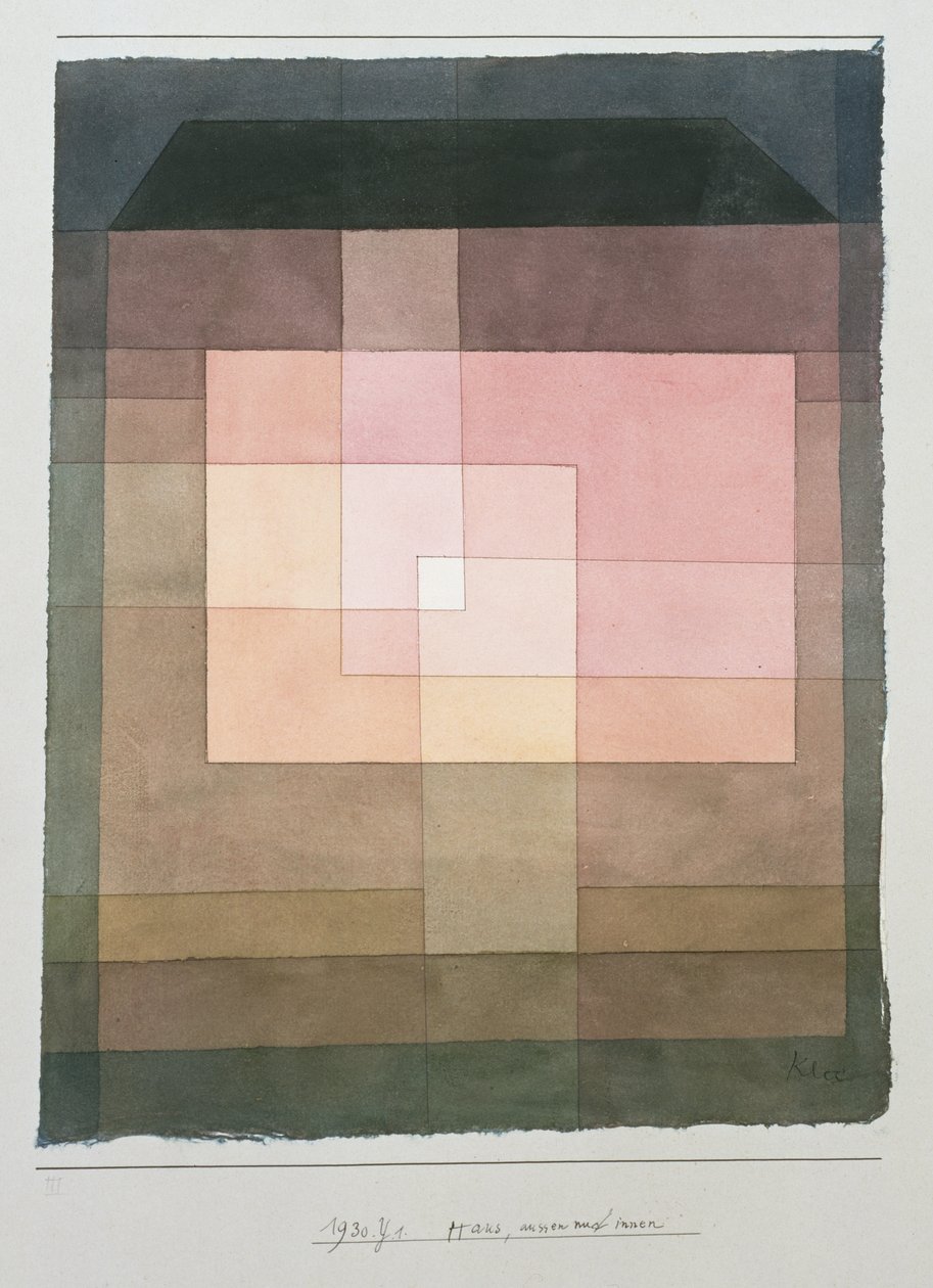 Maison, extérieur et intérieur - Paul Klee