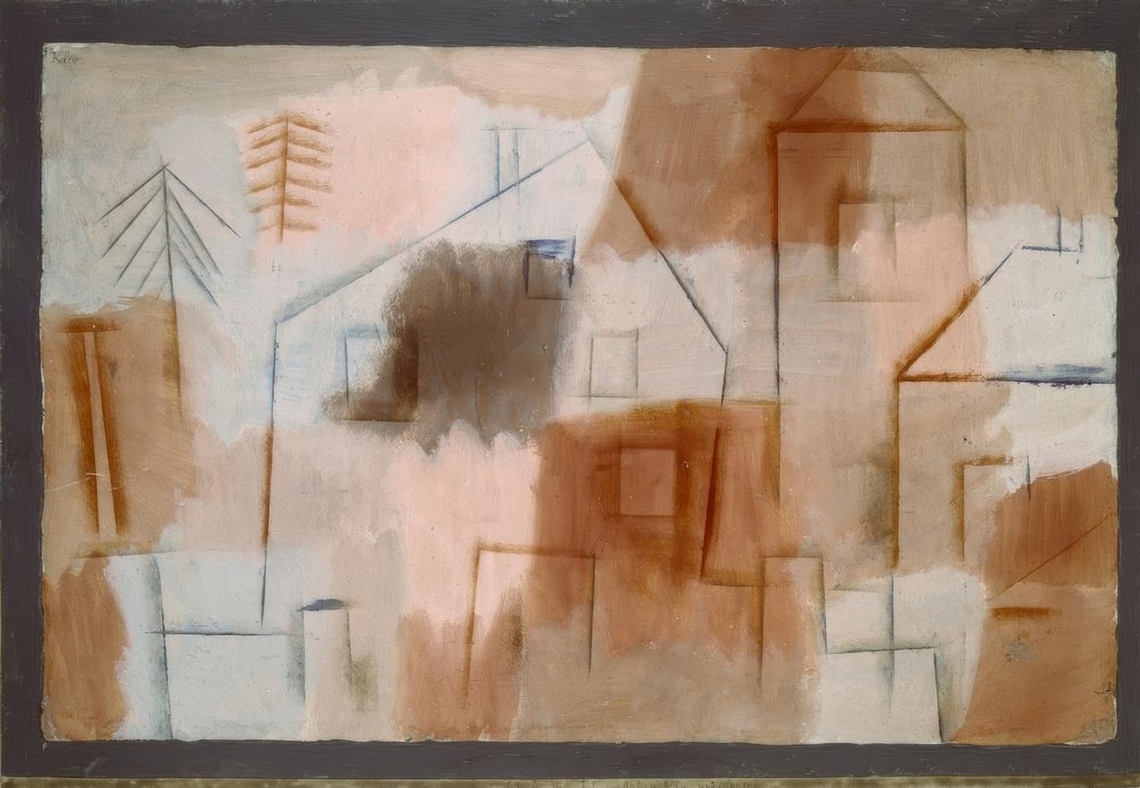 Lieu en bleu et orange - Paul Klee