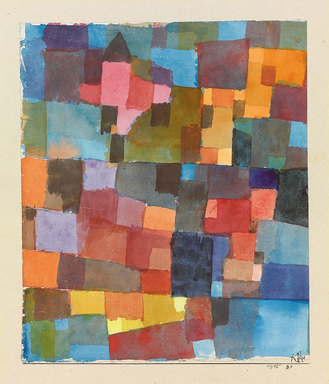 Architectures spatiales (sur chaud-froid) - Paul Klee