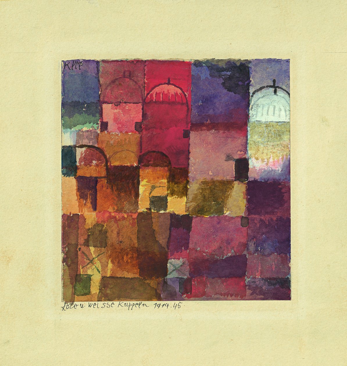Dômes rouges et blancs, 1914 - Paul Klee