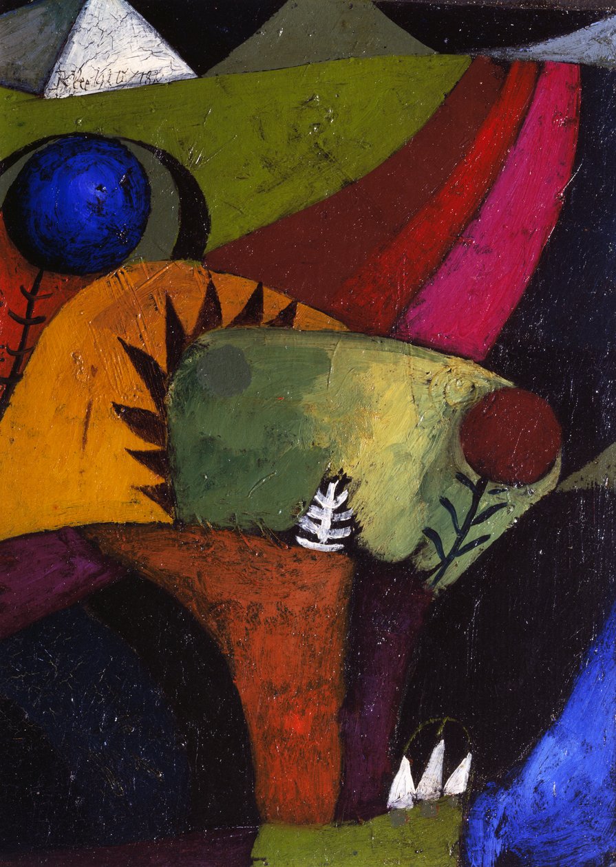 Trois fleurs de clochettes blanches - Paul Klee