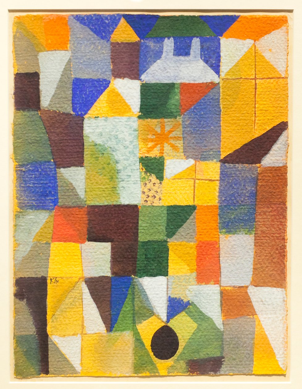 Composition urbaine avec fenêtres jaunes - Paul Klee