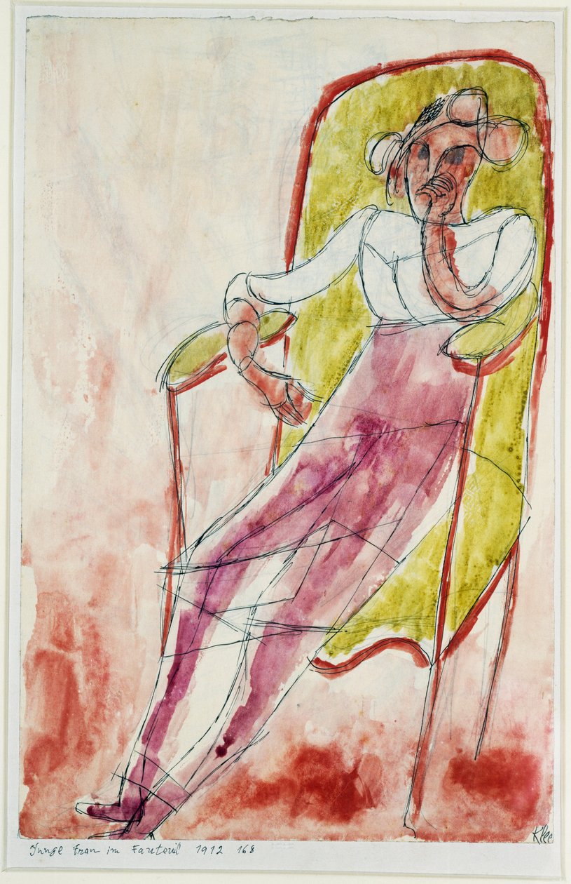 Jeune femme dans le fauteuil - Paul Klee